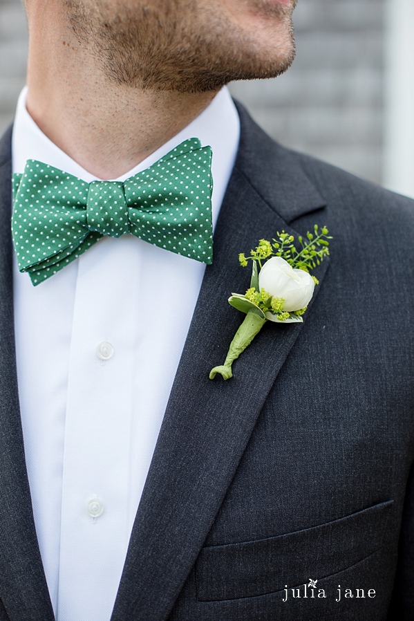 green and white wedding details by connecticut wedding photographer julia jane studios